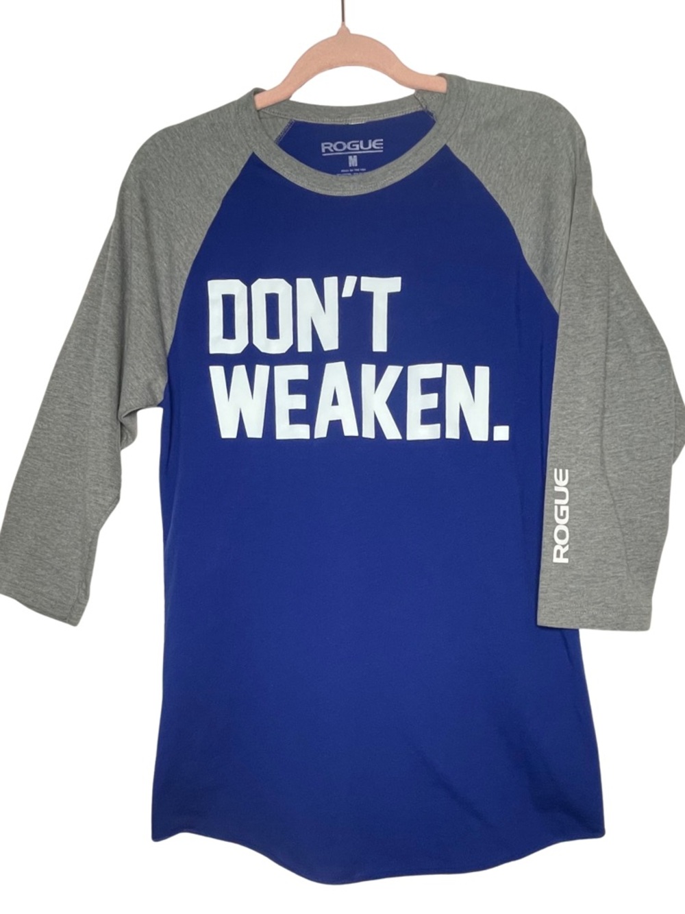 Rogue  DON'T WEAKEN Raglan Graphic T-Shirt - Size Medium